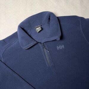 Helly Hansen Mens Navy Blue Daybreaker Polartec 1/4 Zip Fleece Pullover XL